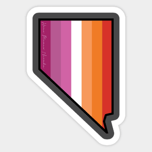 Nevada Lesbian Pride Flag Sticker